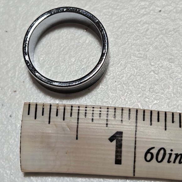 Silver Tone Tungsten Wedding Band Ring Engagement Promise Fashion Jewelry Men - Picture 4 of 4